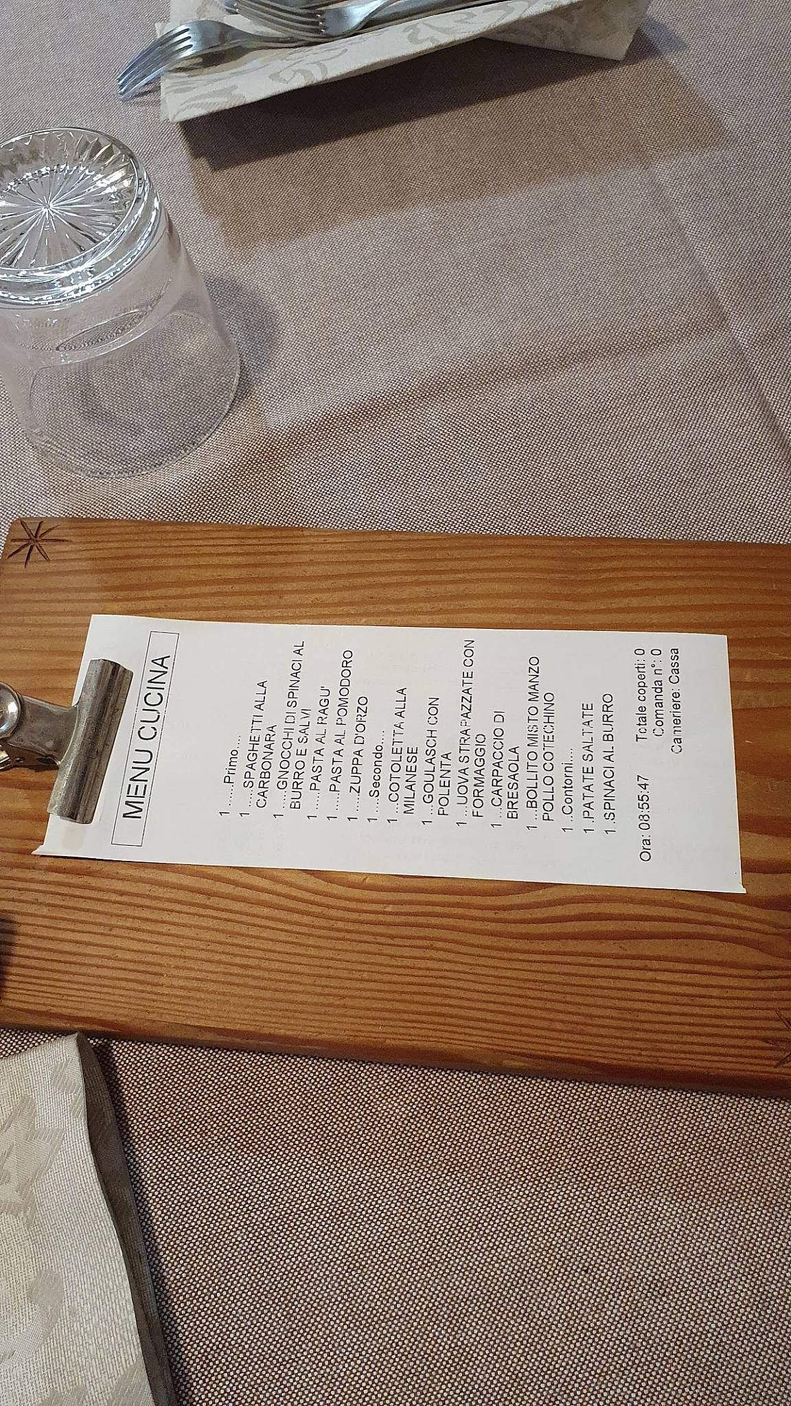 Menu di Ristorante El Ciamin 