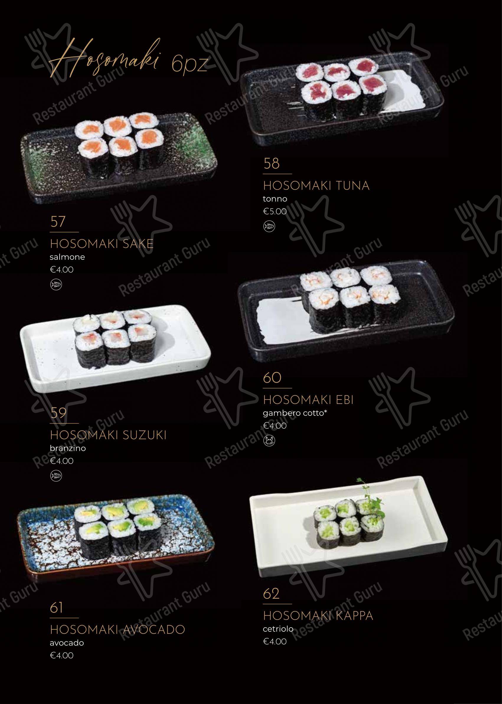 Menu bar per Ristorante Giapponese Hanami Parma ristorante