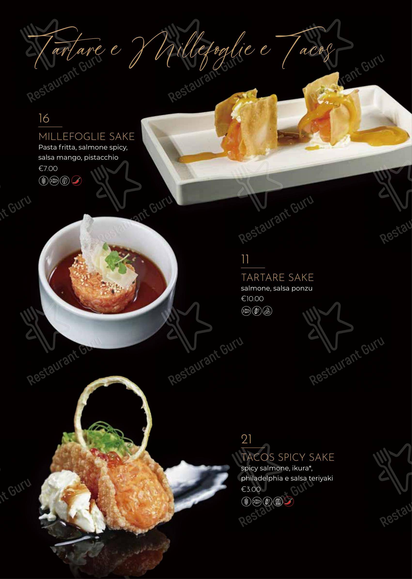 Menu di Ristorante Giapponese Hanami Parma - Menu bar