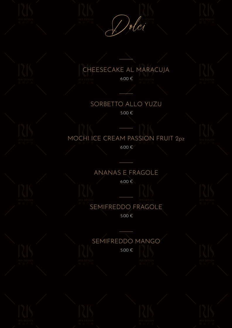 Menu di Ristorante Giapponese Hanami Parma 