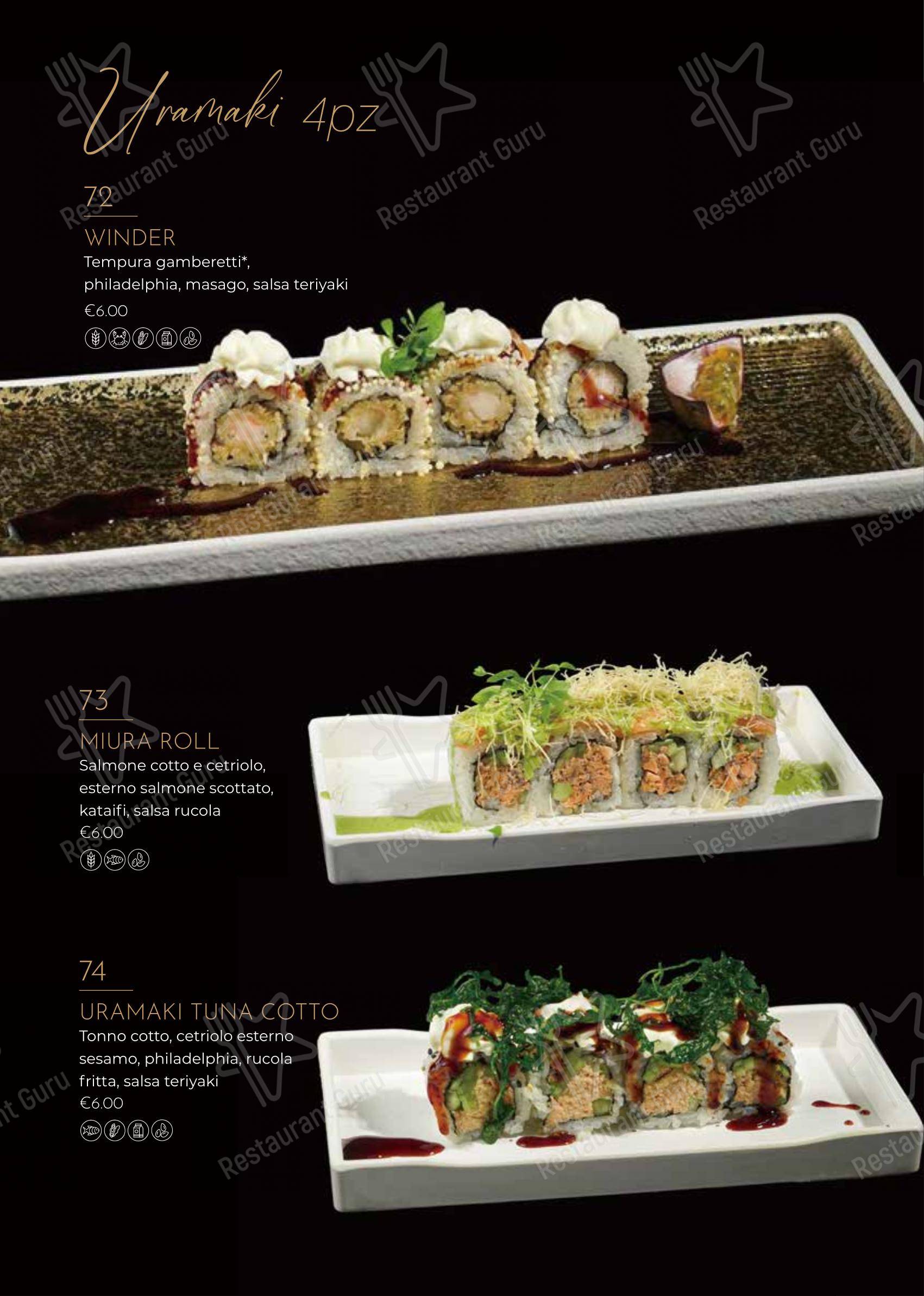 Menu bar per Ristorante Giapponese Hanami Parma in Parma
