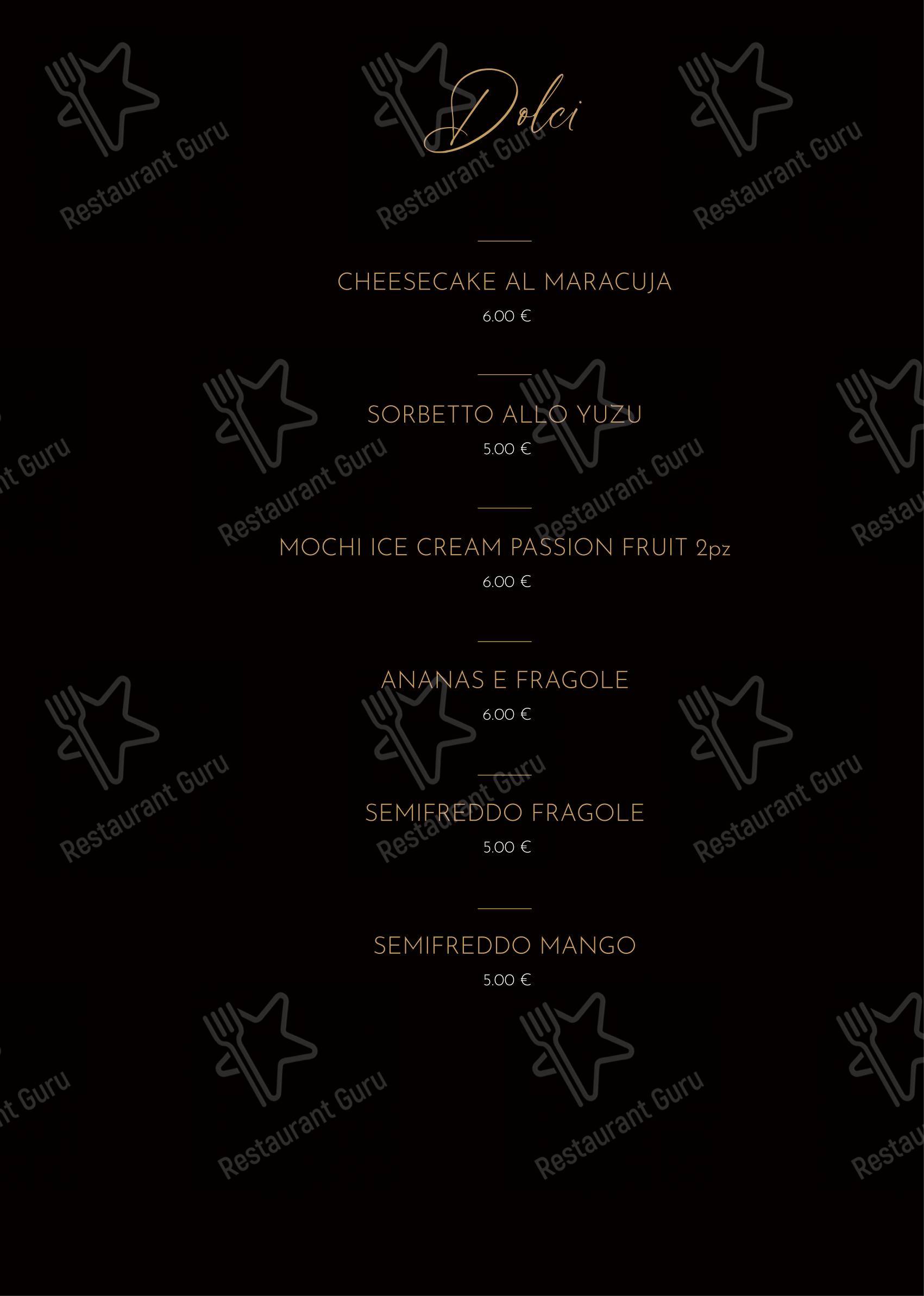 Menu di Ristorante Giapponese Hanami Parma - Menu bar