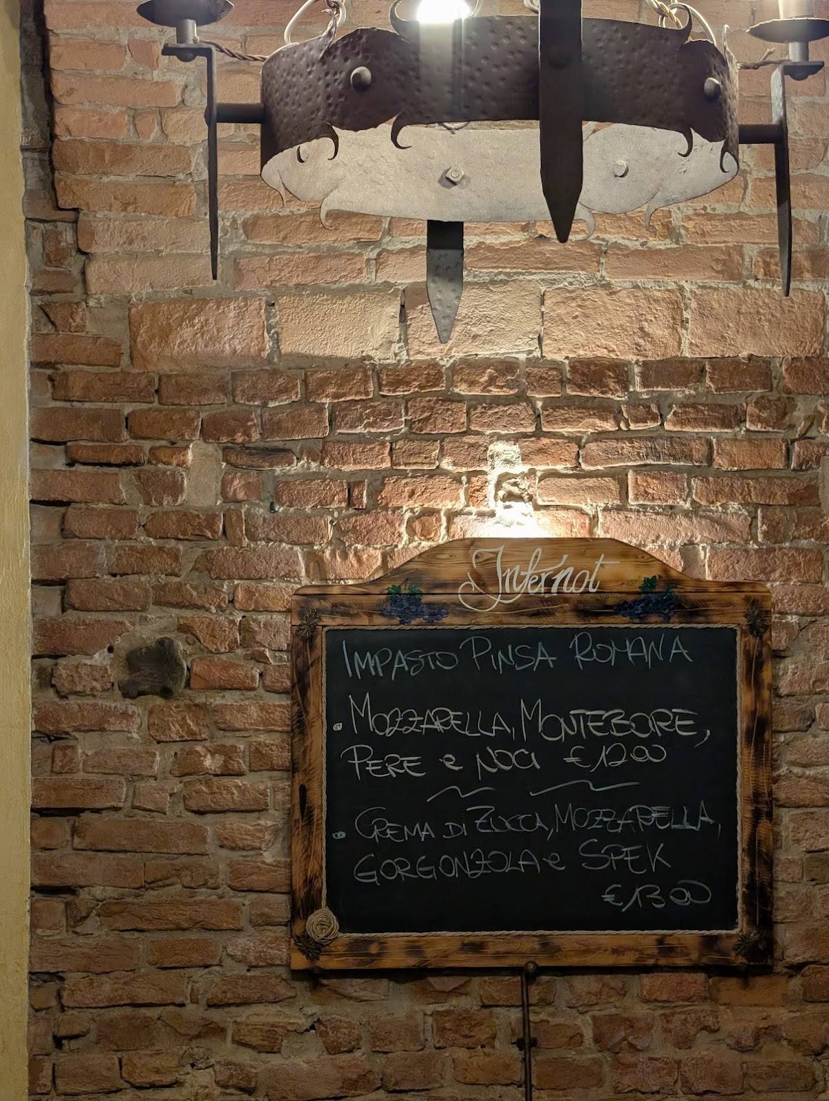Menu di Ristorante Infernot 