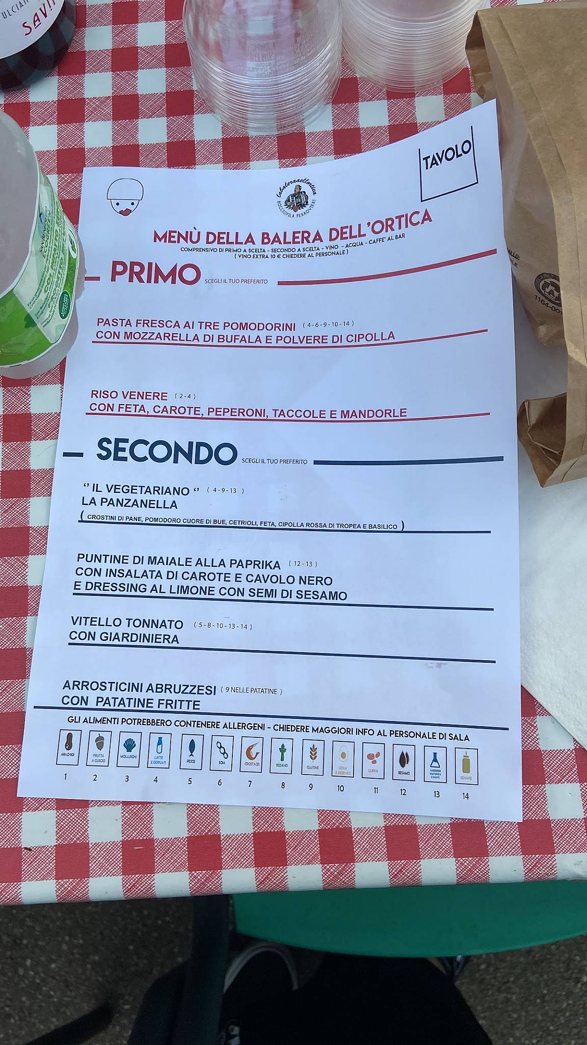 Menu di La Balera dell'Ortica 