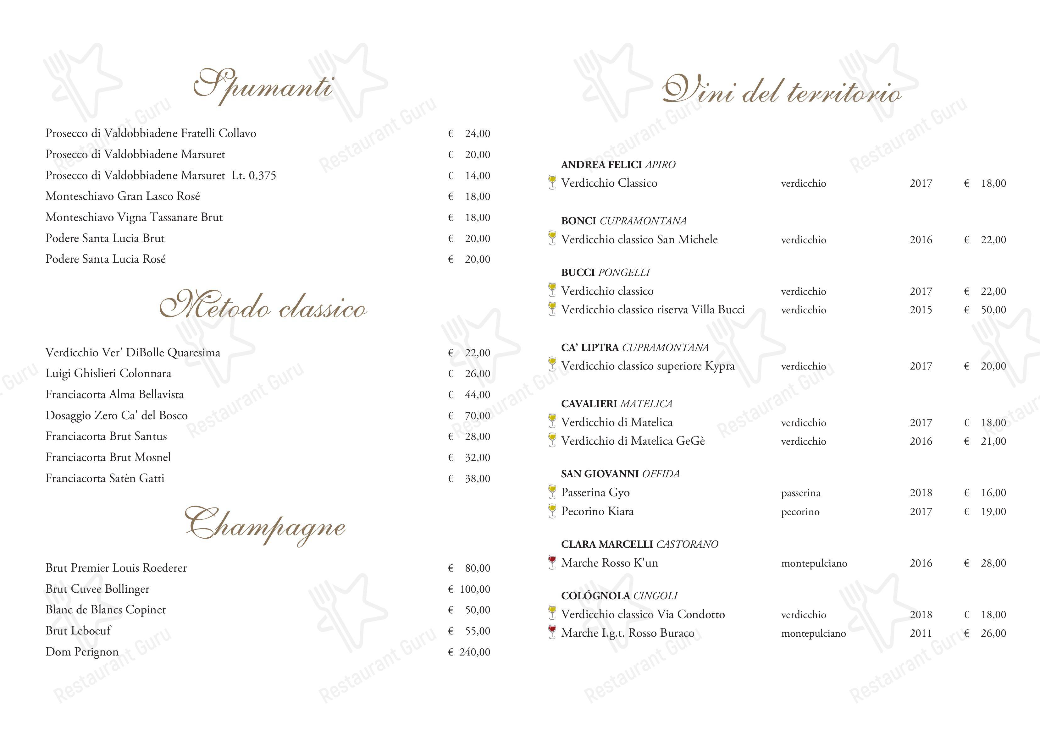 Menu bar per Ristorante La Rotonda Jesi in Jesi