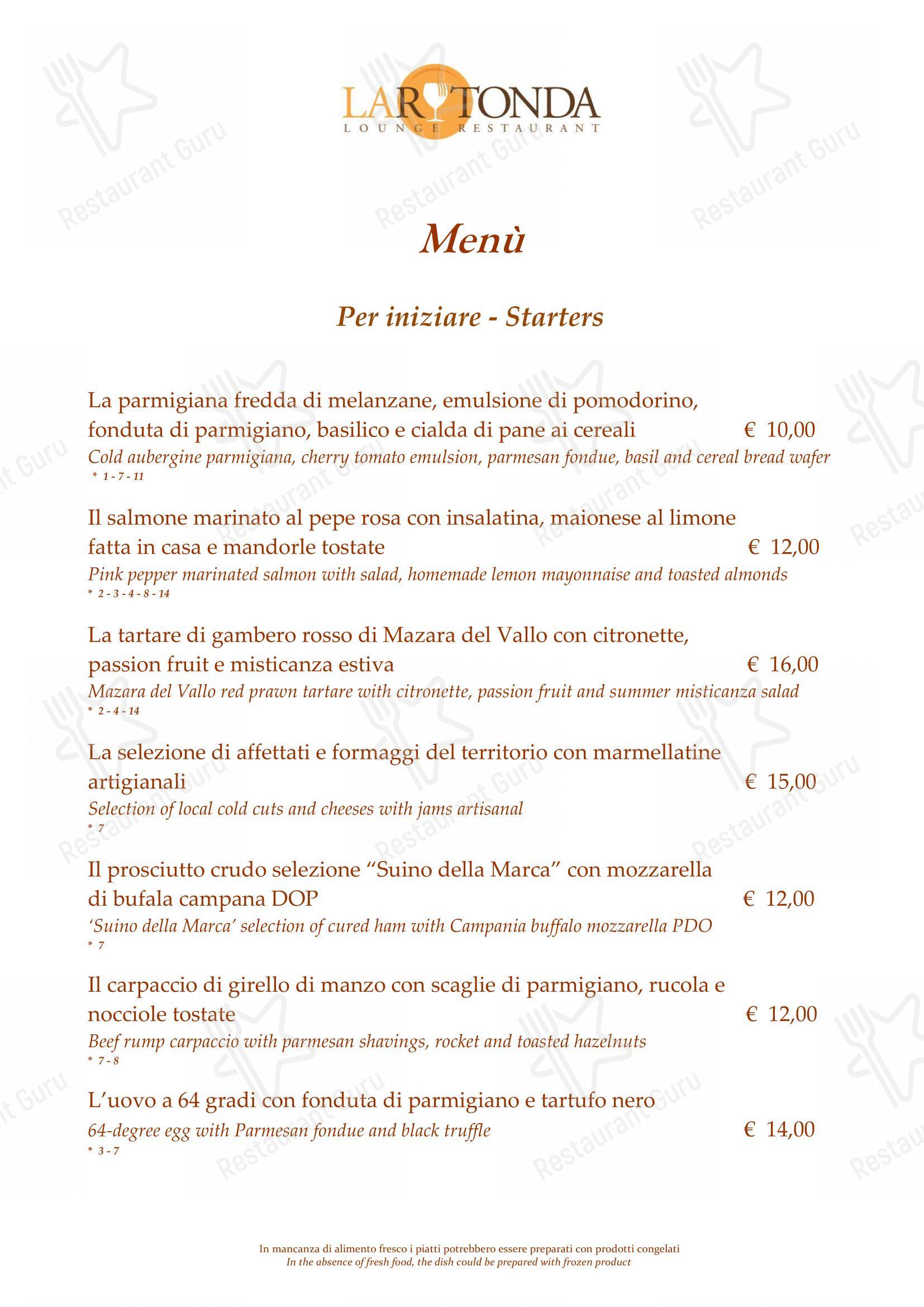 Menu per Ristorante La Rotonda Jesi ristorante