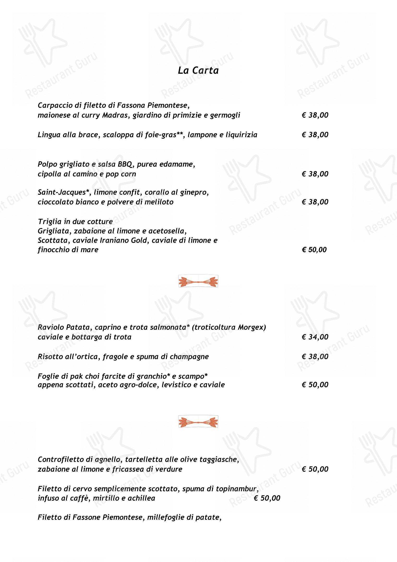 Menu di Ristorante Le Grenier - Menu