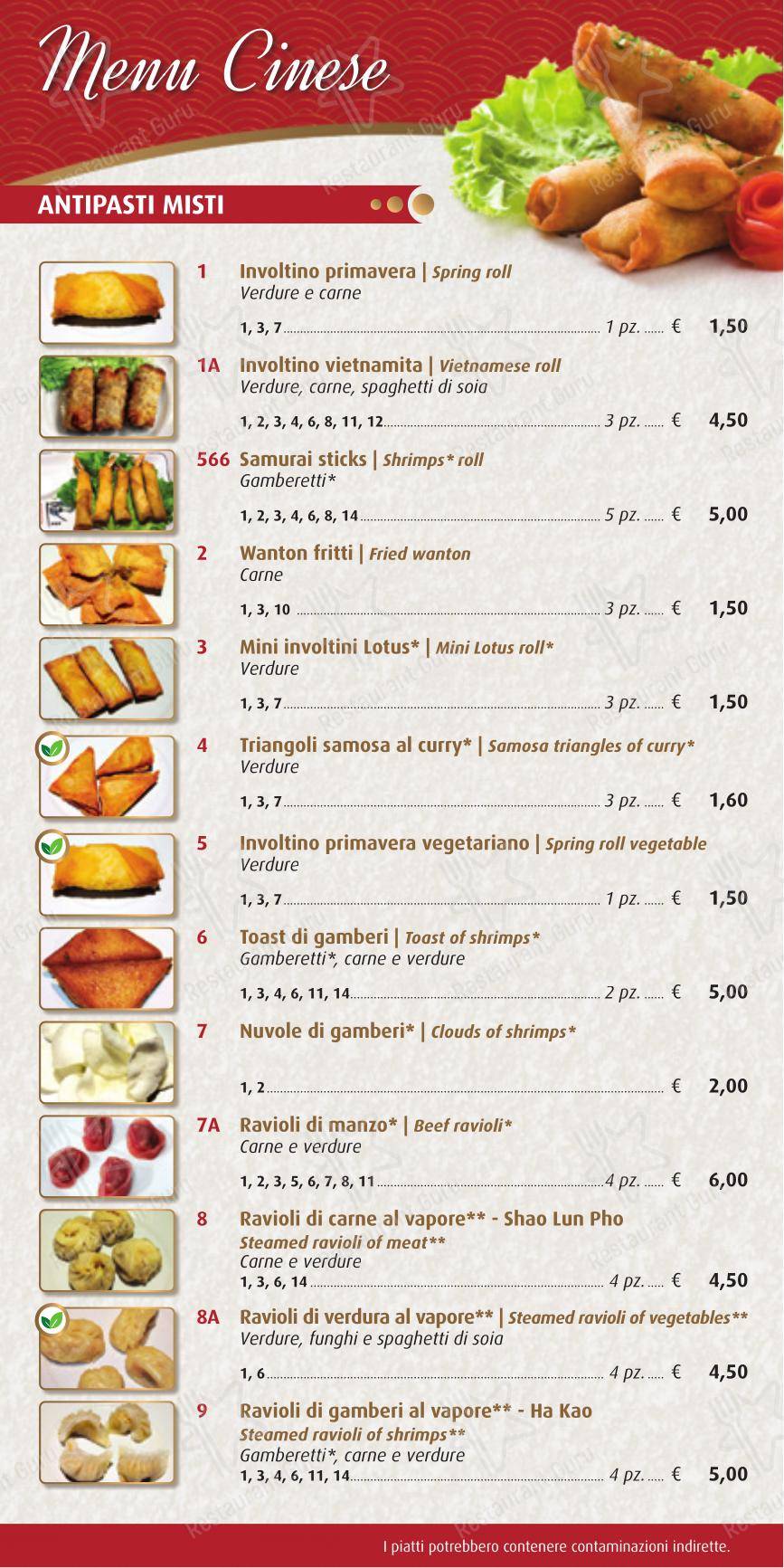 Ristorante Lotus in Rozzano - Menu