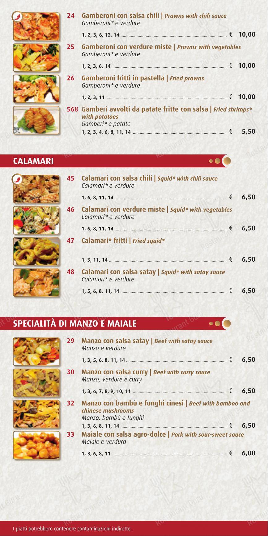 Menu per Ristorante Lotus in Rozzano