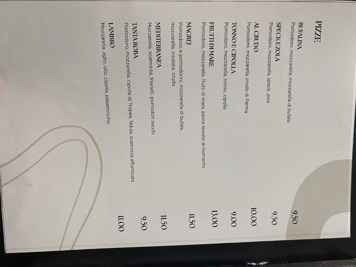 Menu di Ristorante Magrej 