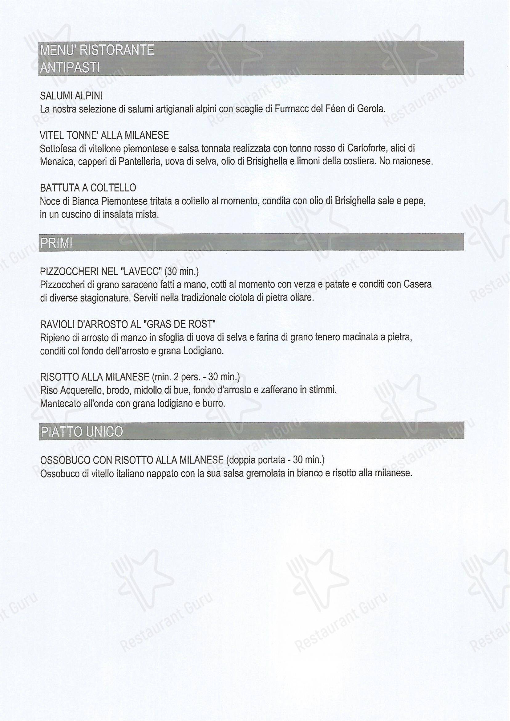 Menu di Ristorante Mary + Co - Menu