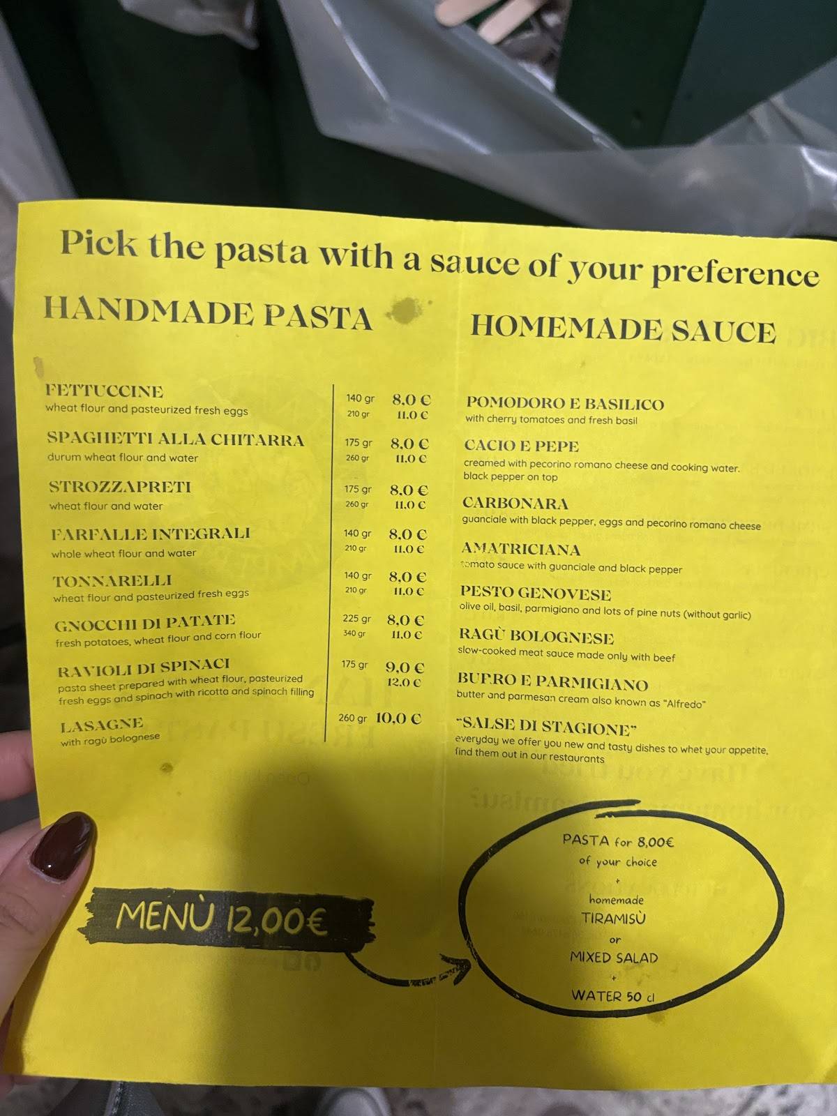 Menu di Ristorante Pasta Imperiale 