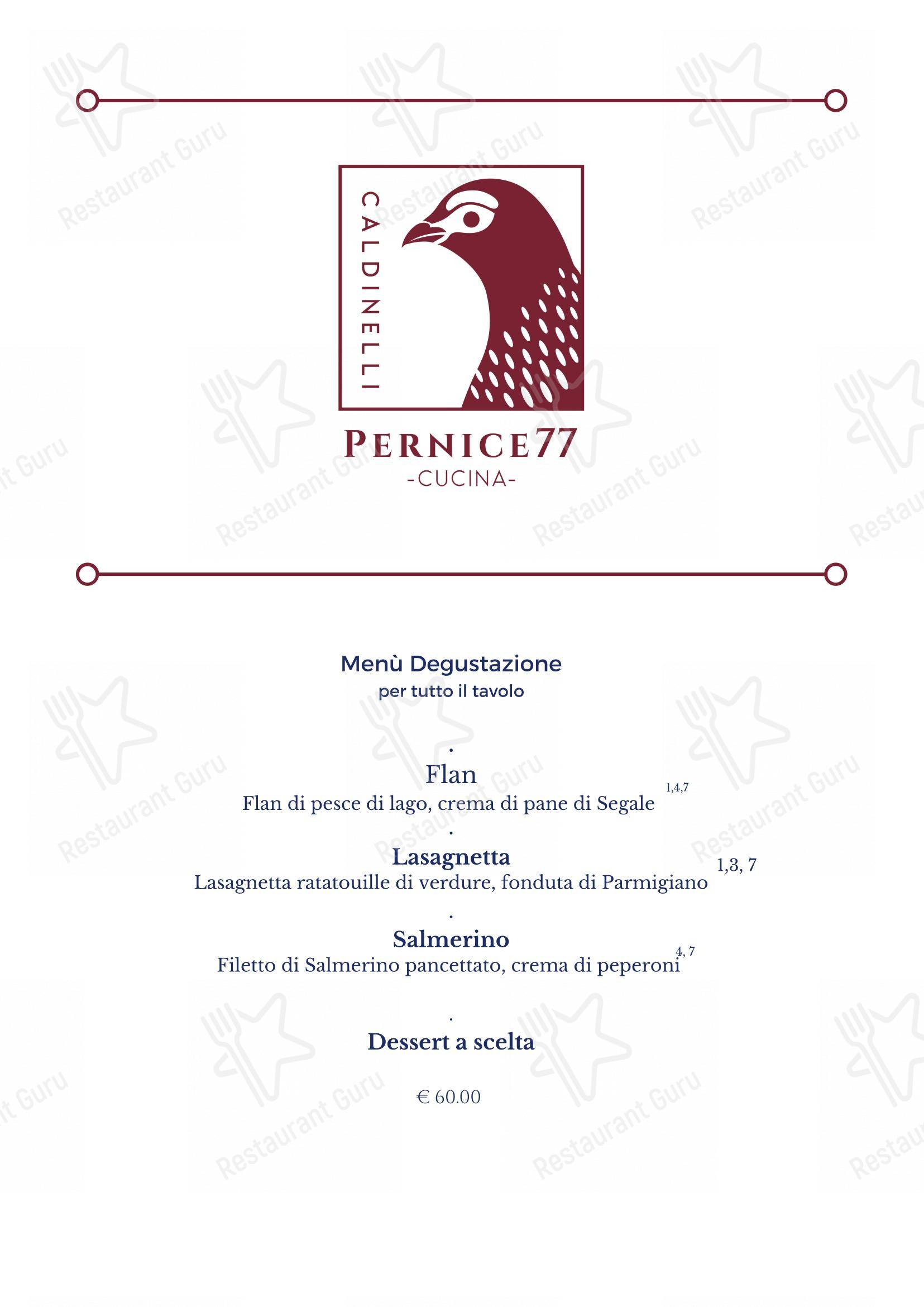 菜单 per Ristorante Pernice77 - B&B Pernice77 pizzeria