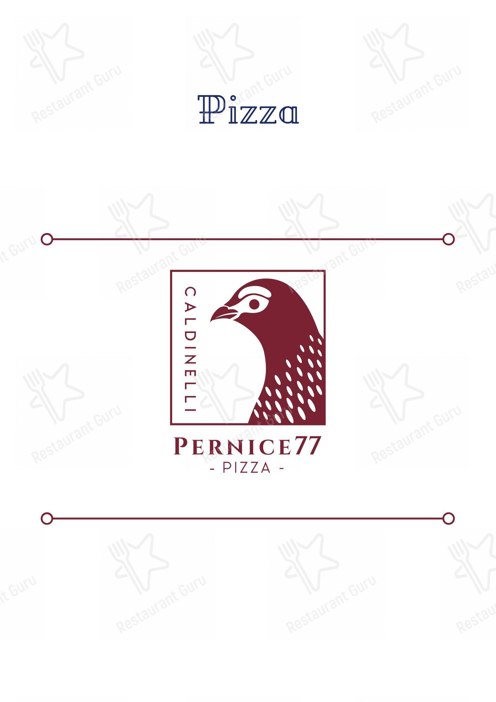 Основное меню per Ristorante Pernice77 - B&B Pernice77 pizzeria