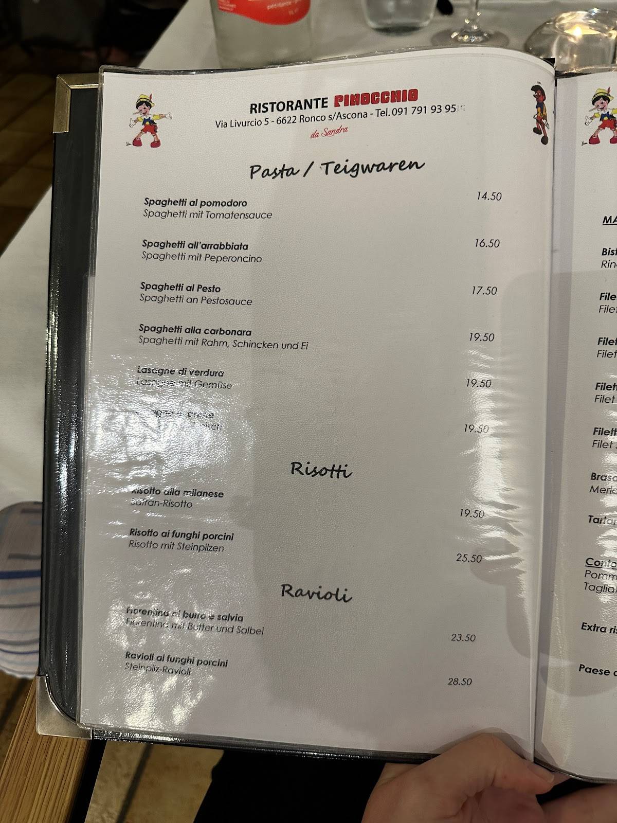 Menu di Ristorante e Bar AL TORCHIO 