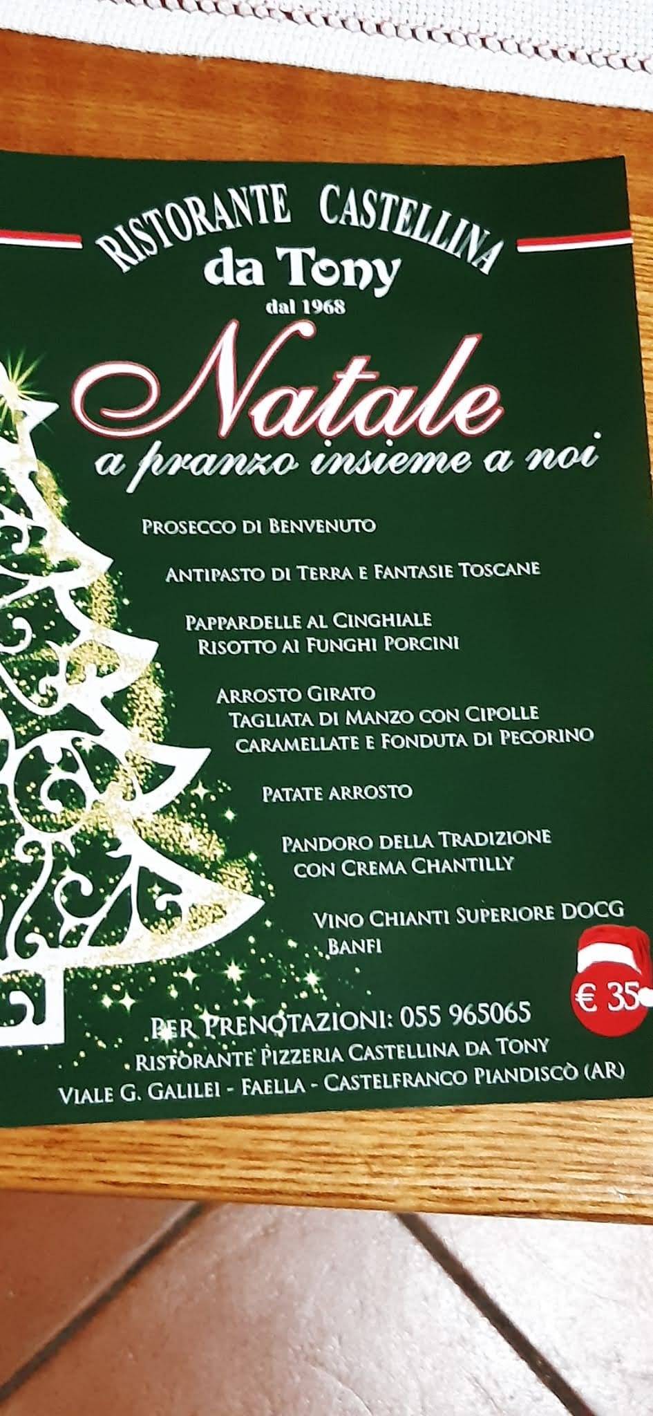Menu di Ristorante Pizzeria CASTELLINA da Tony 