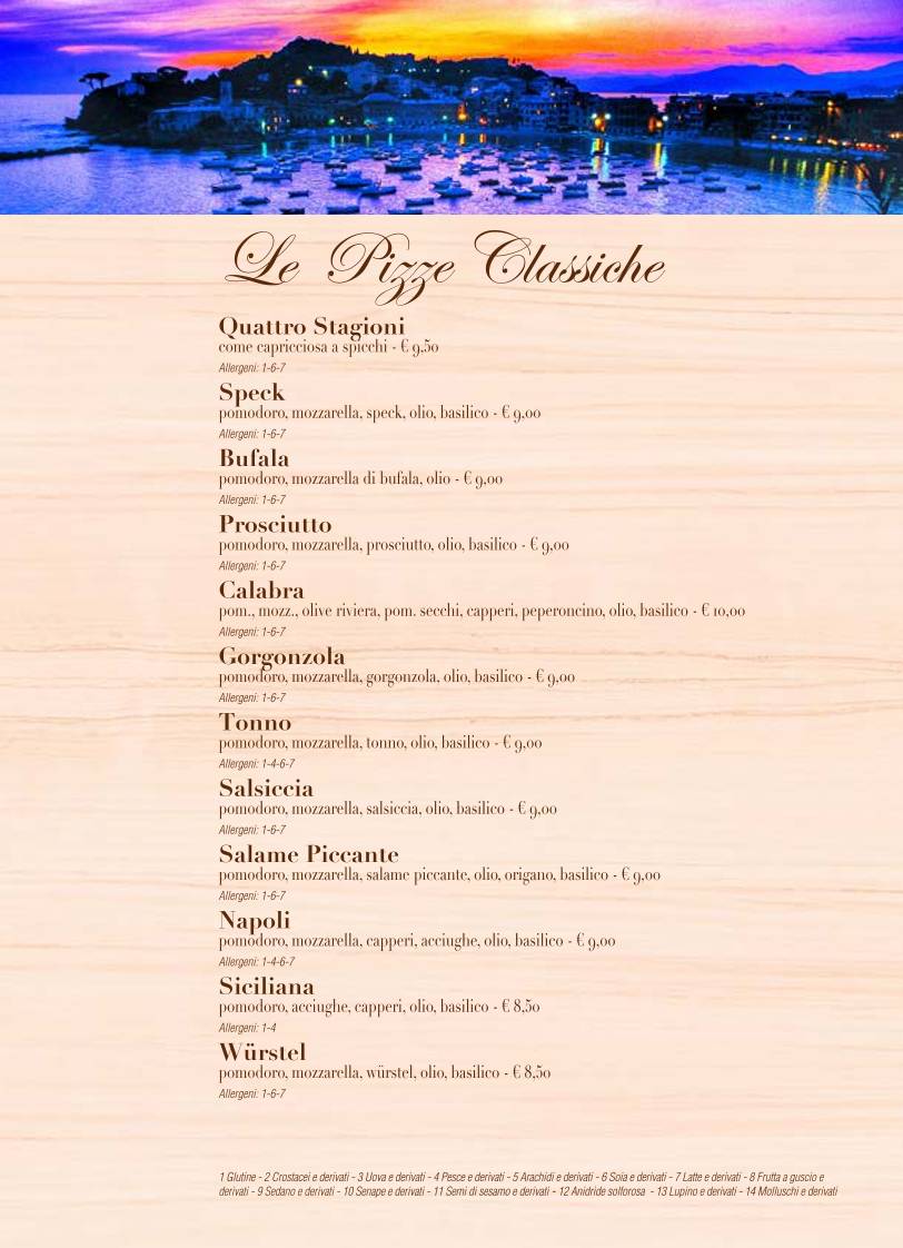 Menu di Pizzeria del Ponte 