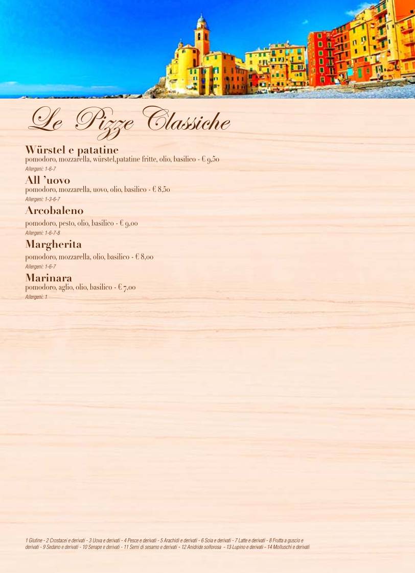 Menu di Pizzeria del Ponte 