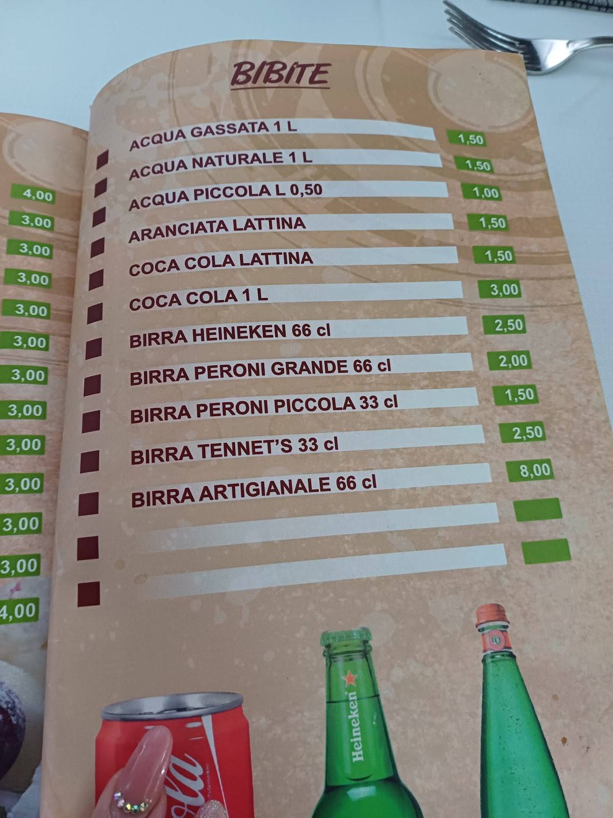 Menu di Ristorante Pizzeria Ever Green 