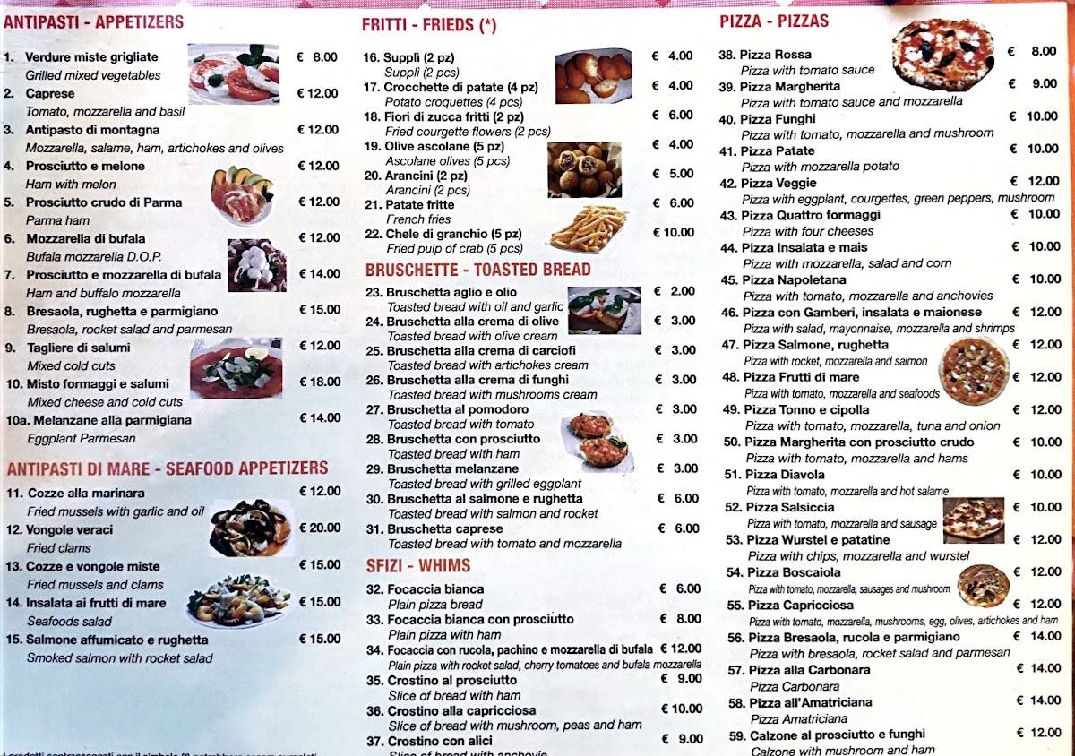 Menu di Ristorante Pizzeria Grande Secolo 