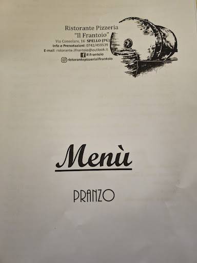 Menu di Ristorante Pizzeria Il Frantoio 