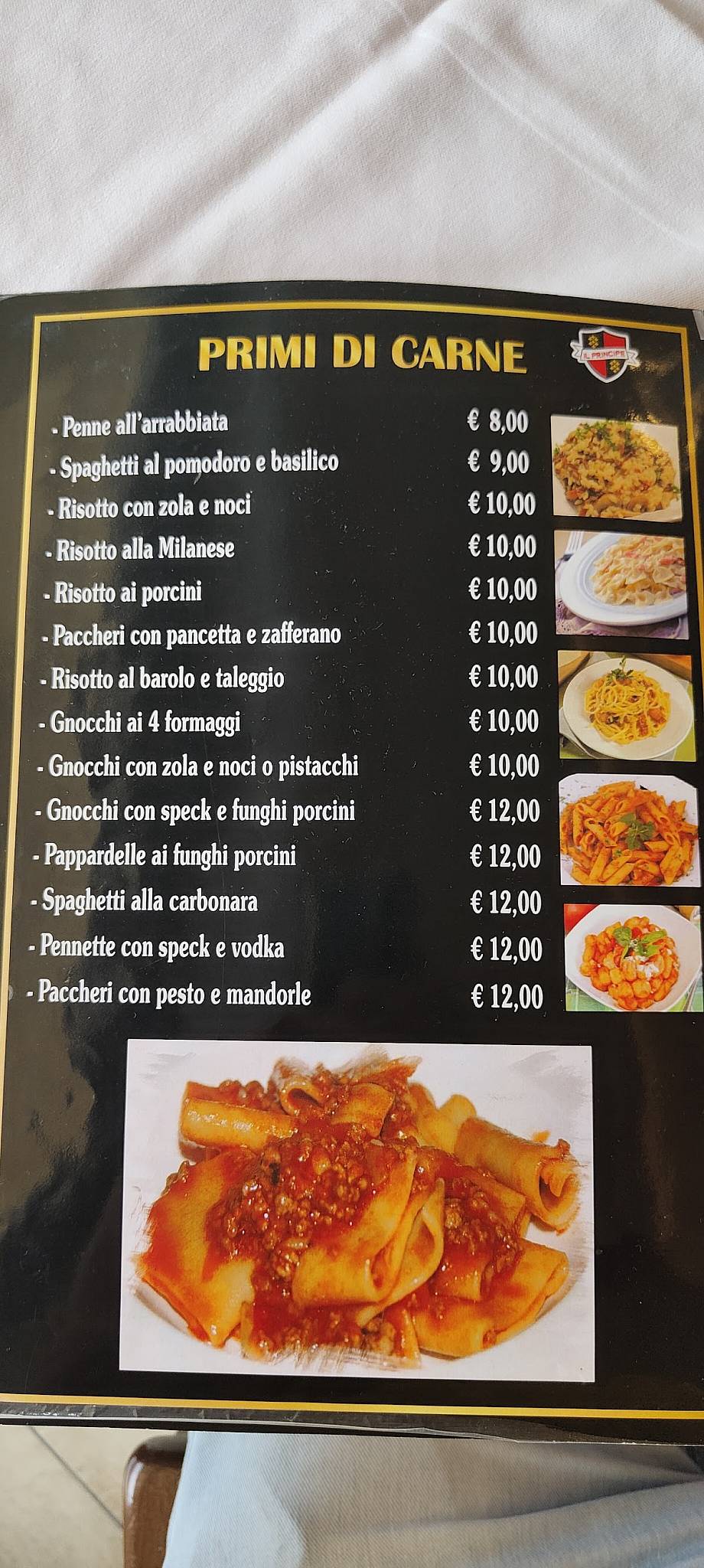 Menu di Ristorante Pizzeria "Il Principe" 