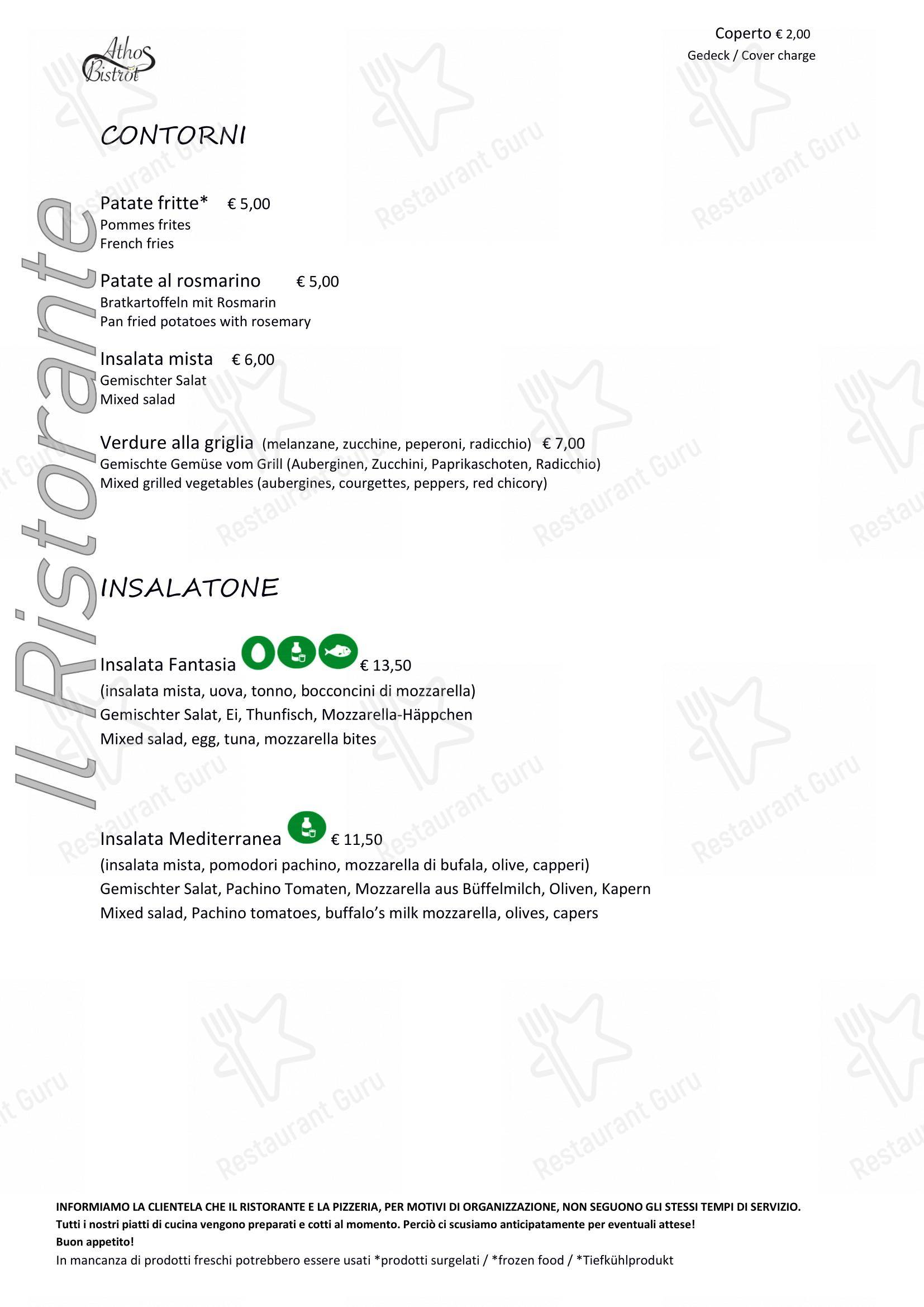 Ristorante Pizzeria La Villa in Nago-torbole - Menu