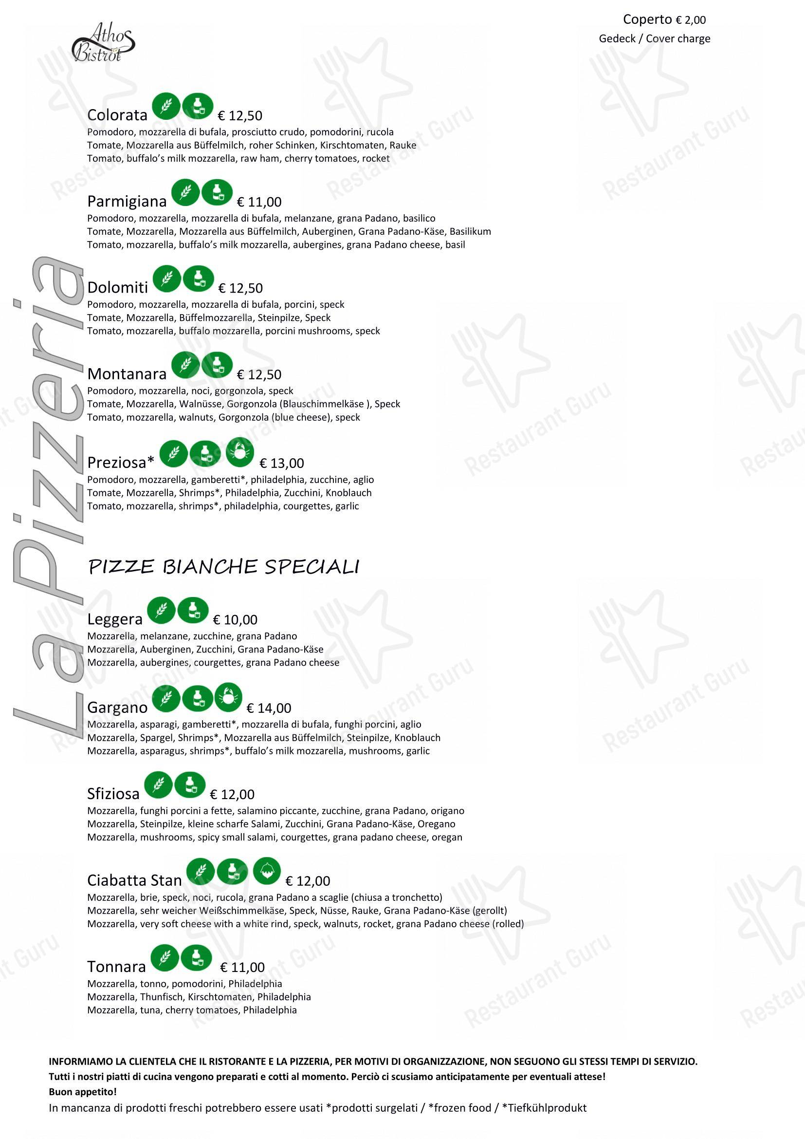 Menu di Ristorante Pizzeria La Villa - 菜单