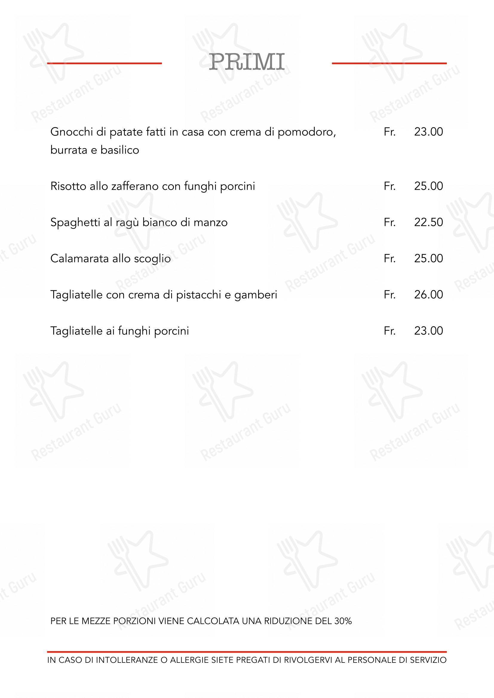 Menu per Ristorante Pizzeria Origlio da Manu ristorante