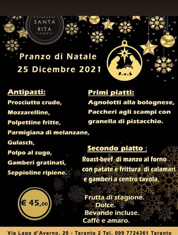 Menu di Santa Rita 