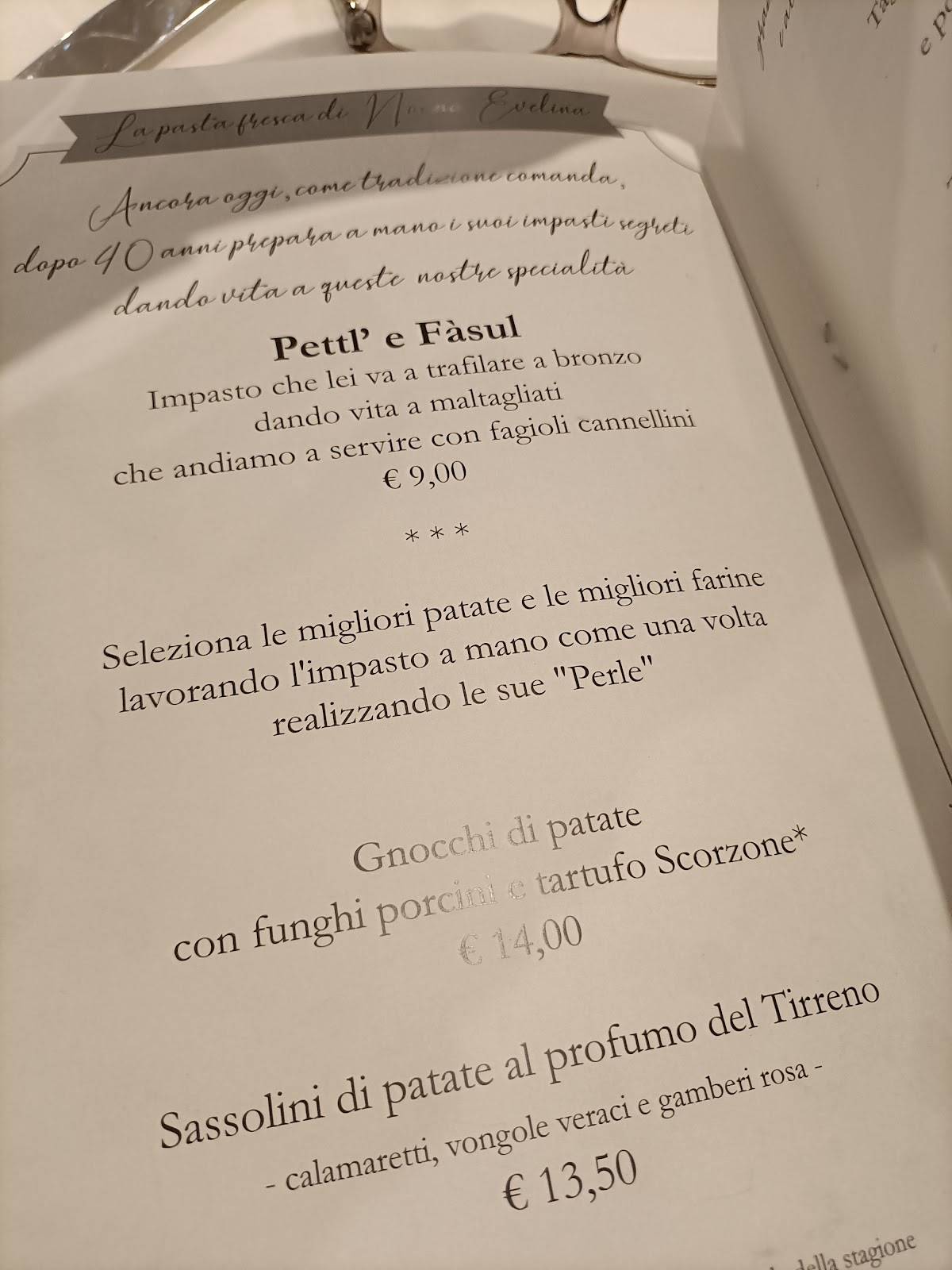 Menu di Ristorante Pizzeria la Magnatora 