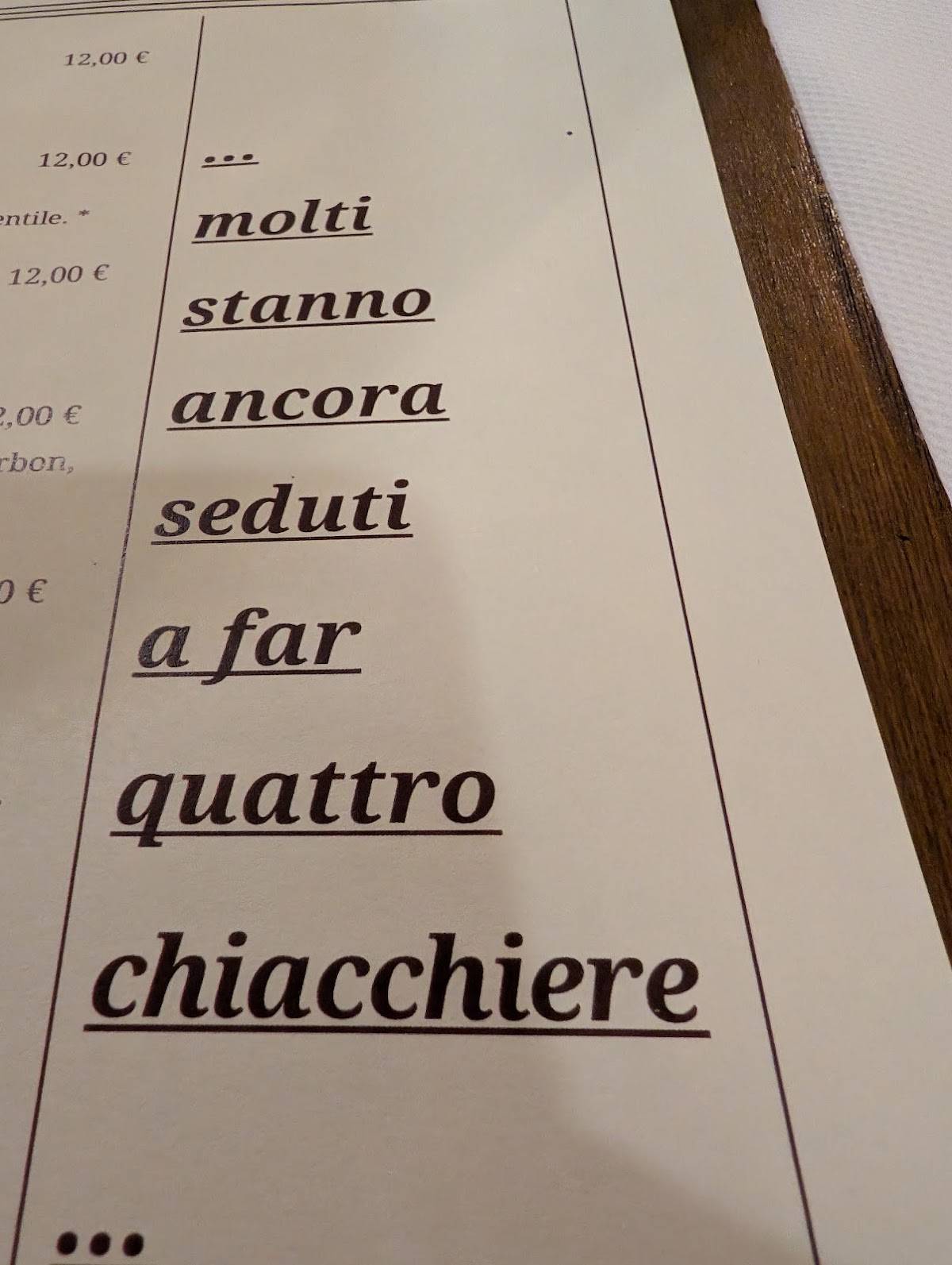 Menu di Ristorante San Genesio 