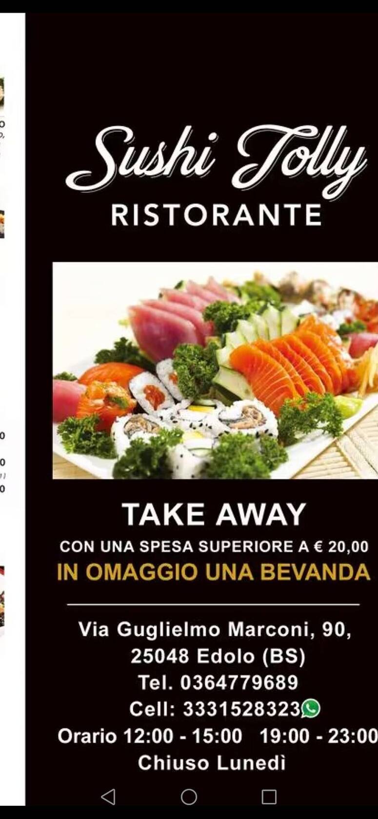 Menu di Sushi Jolly 
