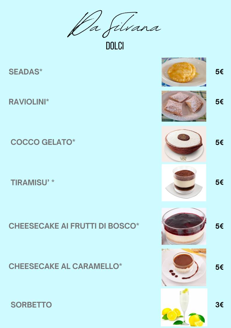 Menu di Ristorante (da) Silvana 