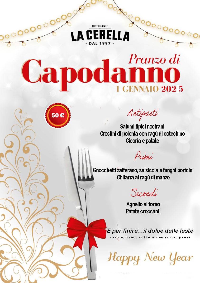 Menu di Ristorante La Cerella 