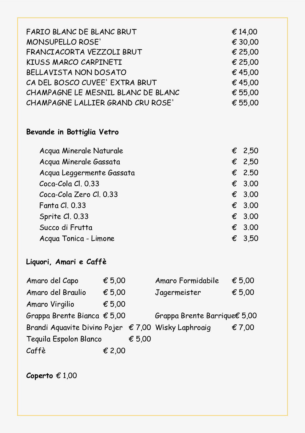 Menu di Riva Portese 