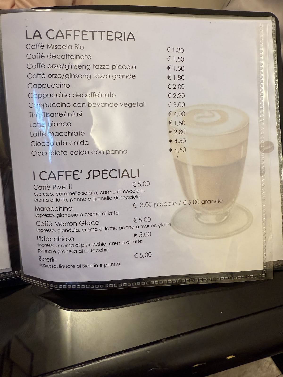 Menu di Rivetti Pasticceria 
