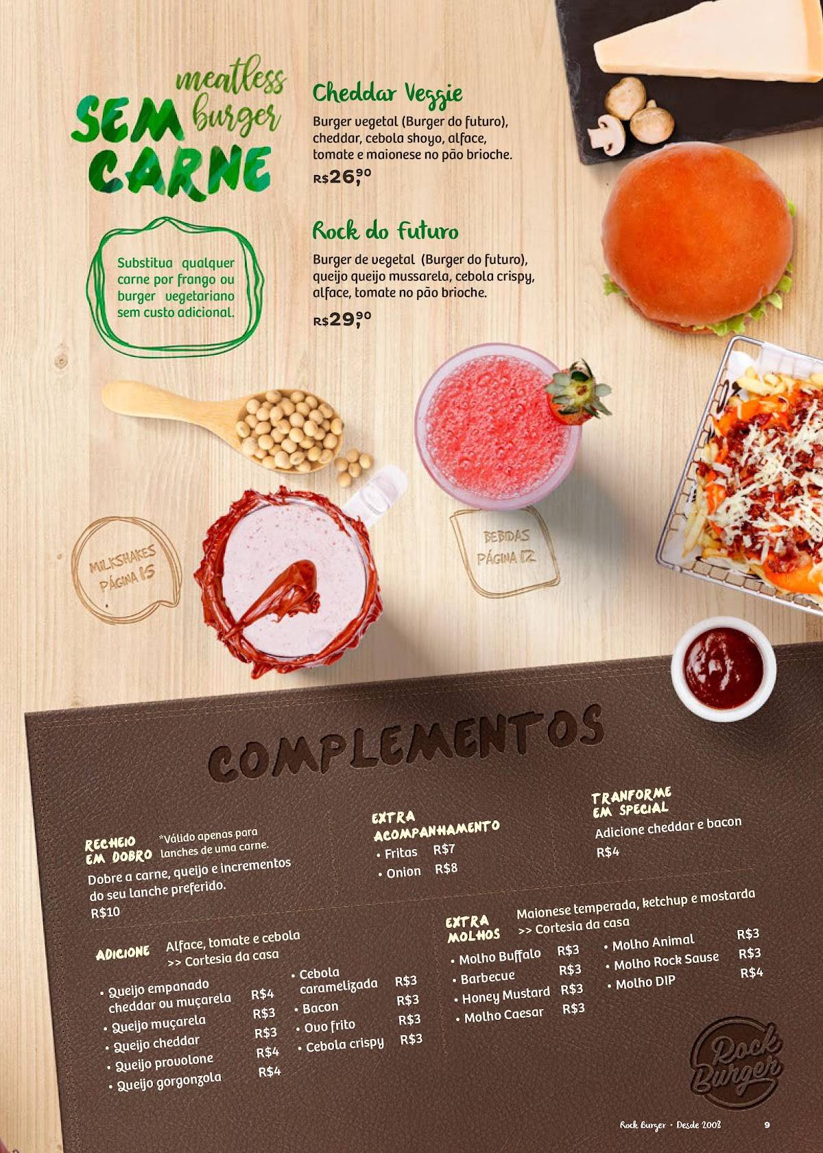 Rock Burger cardápio