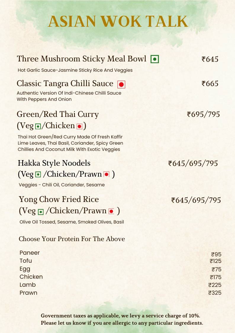 Roesia Gurugram menu