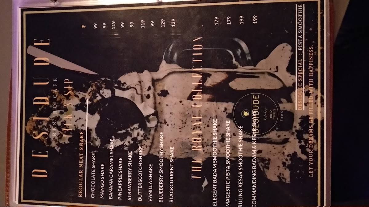 Desidude Restro Cafe menu