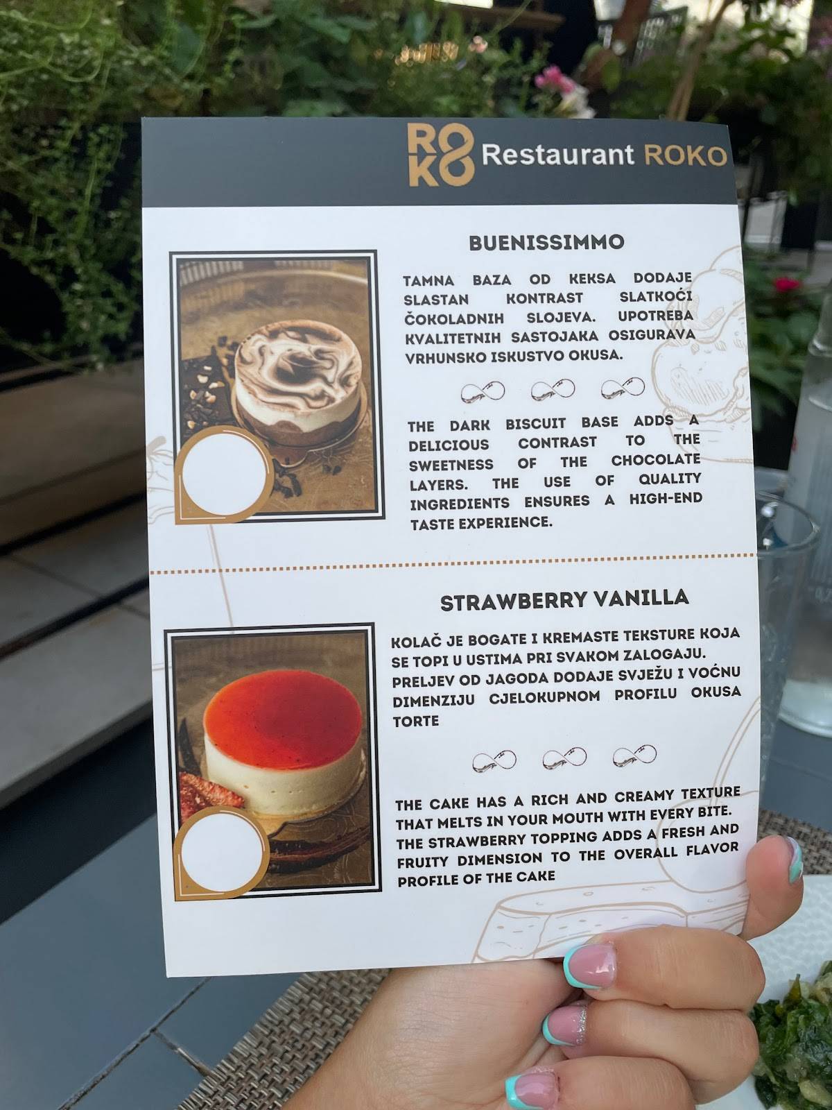 Menu di Roko 