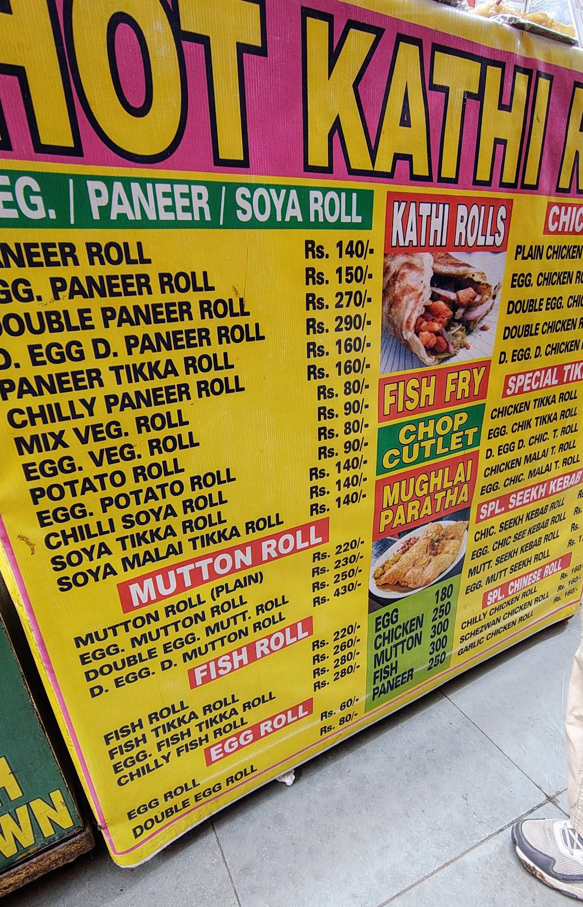Roll N Rost menu