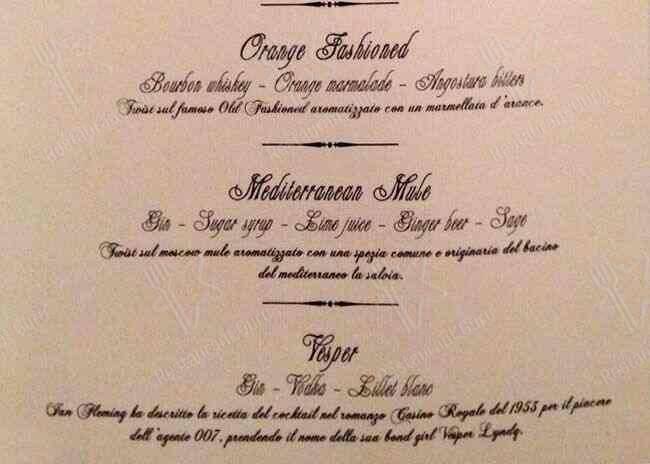 Menu di Bar Black Market 