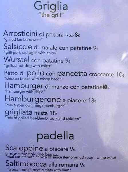 Menu di Merulana Cafè 