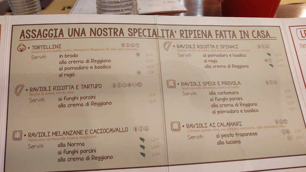 Menu di Pasta! 