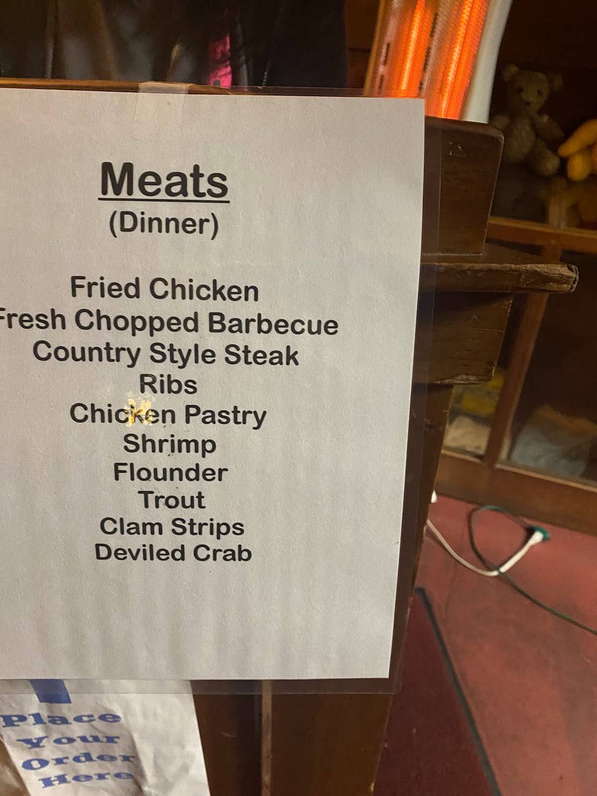 Menu at Ron's Barn Barbecue & Seafood, Sanford