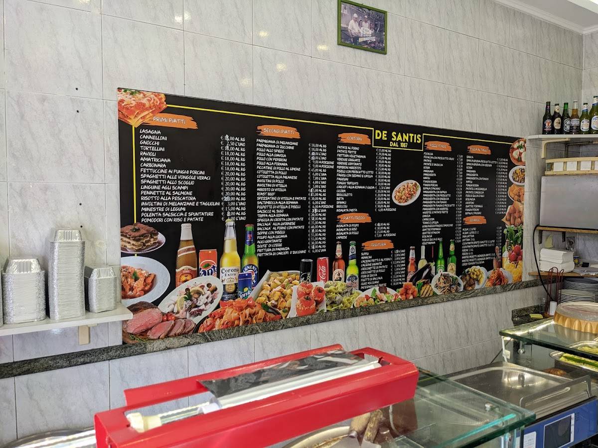 Menu di Rosticceria De Santis dal 1967 