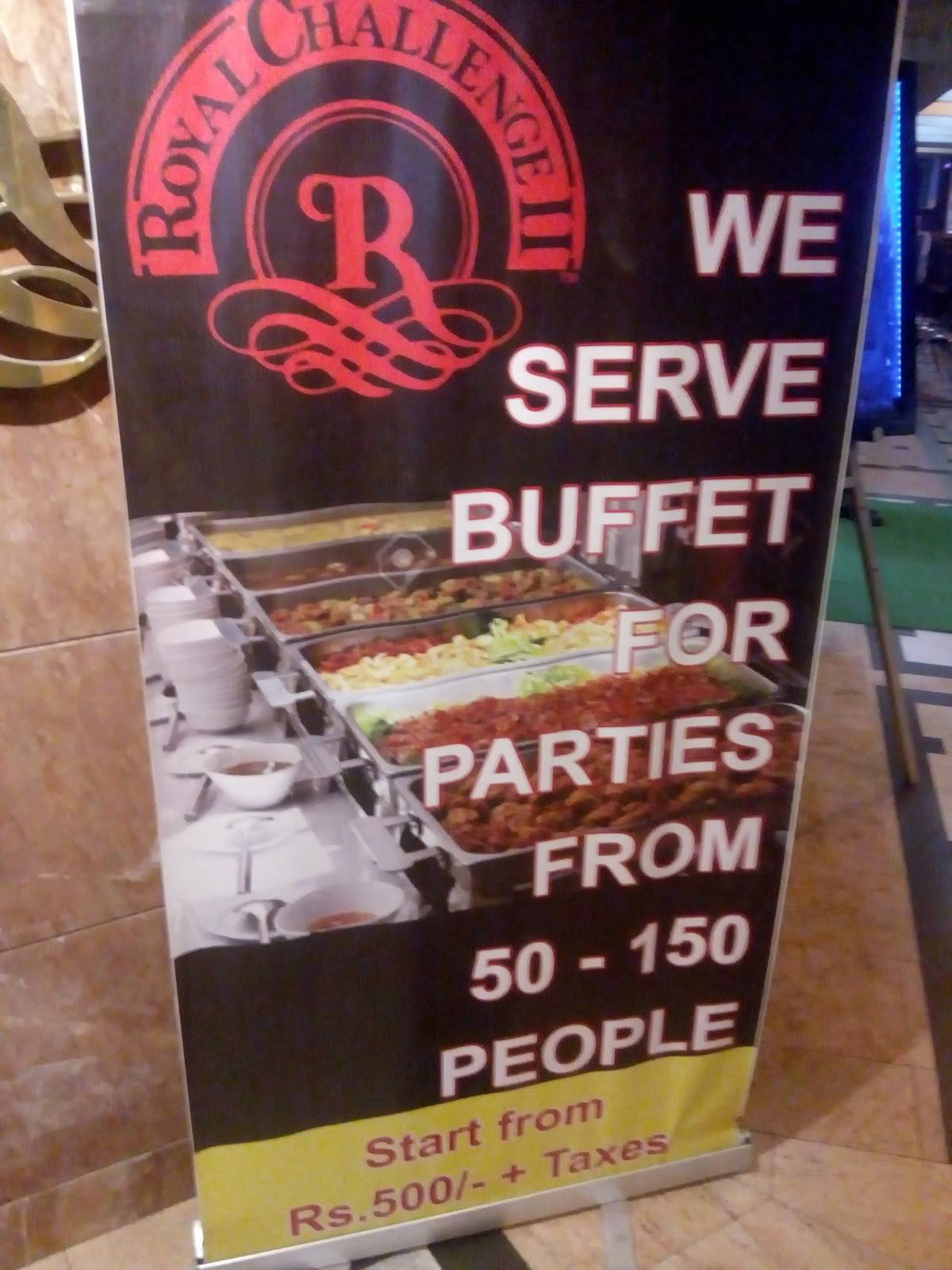 Royal Challenge II Family Restaurant & bar menu