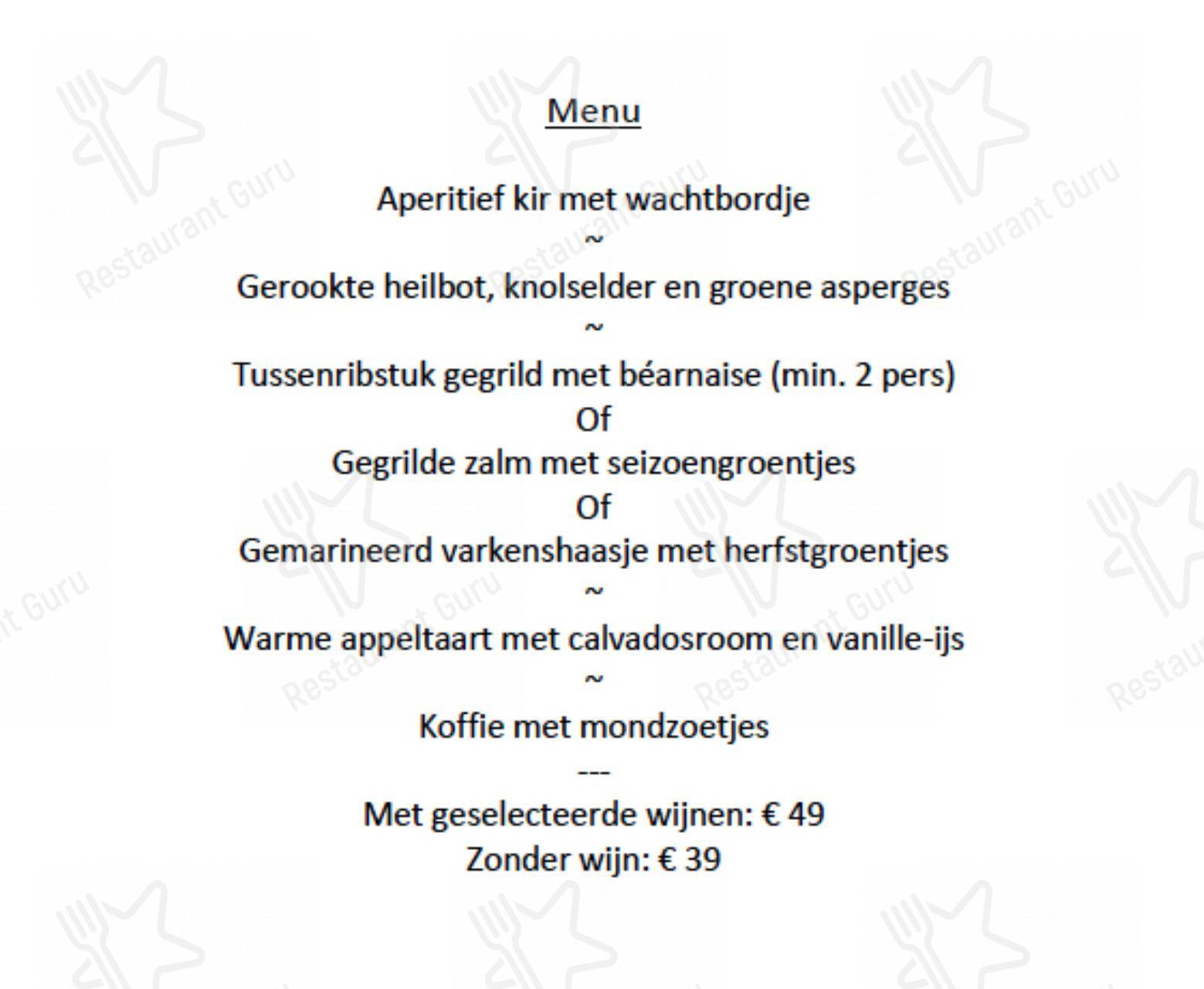 Restaurant Royale Axkit dans Menin - At Home Catering Menu