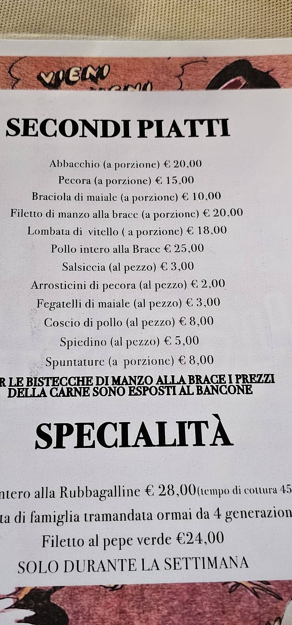 Menu di Rubbagalline 